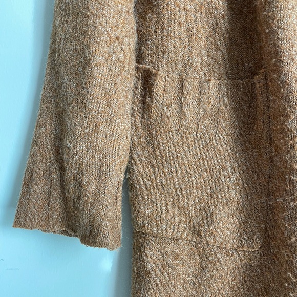 Pink Rose burnt orange long cardigan slouchy hood. Size Medium, 2 deep pockets - Picture 6 of 6